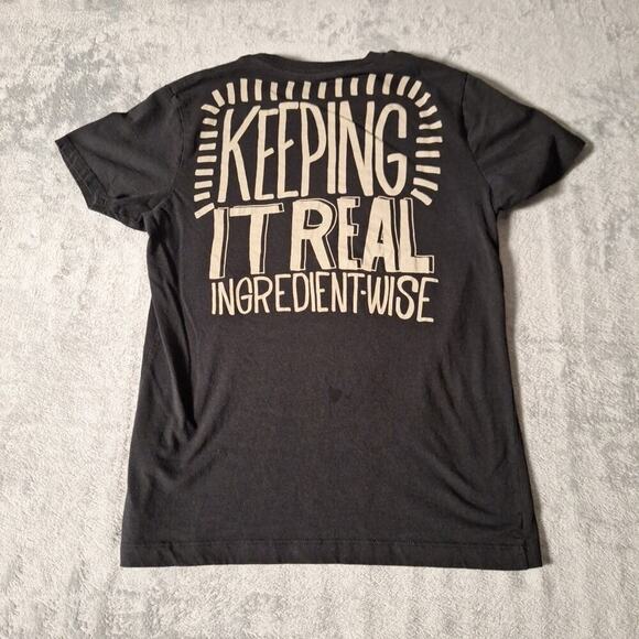 Loomstate for Chipotle Graphic T-Shirt Novelty Back Print Black Unisex Small - Picture 3 of 8